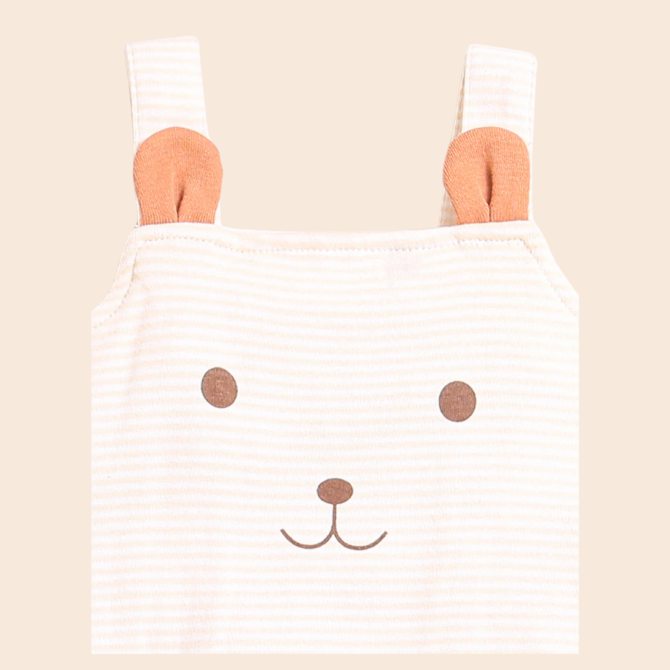 Sleeveless Bear Bodysuit For Unisex Baby. - Image 3