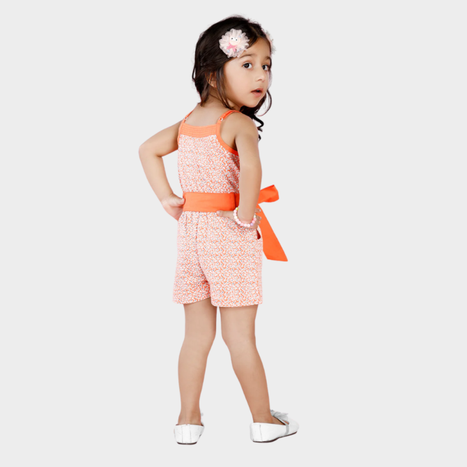 Sleeveless Printed jumpsuit Dress For Baby Girl & Kid Girl - Image 2